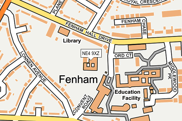 NE4 9XZ map - OS OpenMap – Local (Ordnance Survey) NE4 9XZ map - OS OpenMap – Local (Ordnance Survey)