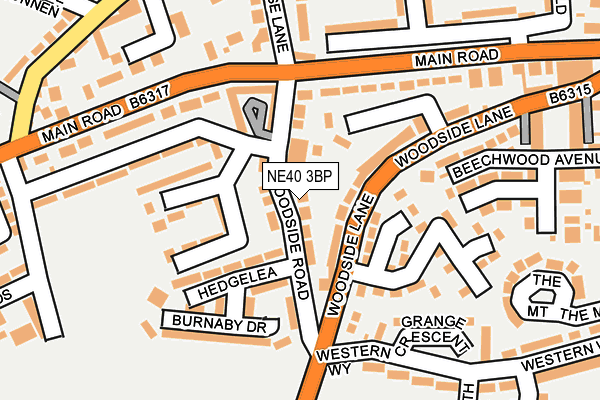 NE40 3BP map - OS OpenMap – Local (Ordnance Survey) NE40 3BP map - OS OpenMap – Local (Ordnance Survey)