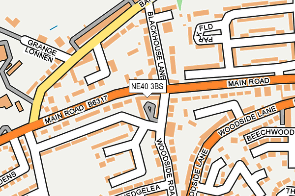 NE40 3BS map - OS OpenMap – Local (Ordnance Survey) NE40 3BS map - OS OpenMap – Local (Ordnance Survey)