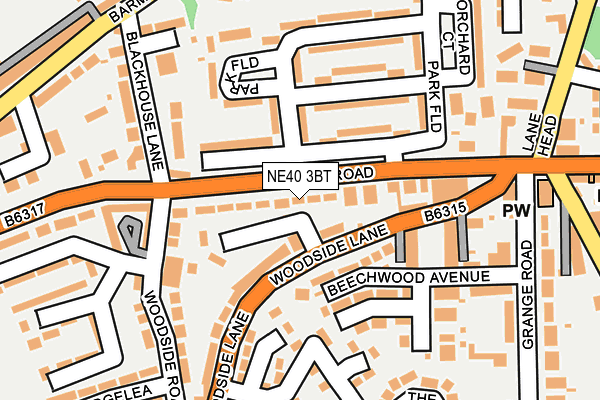 NE40 3BT map - OS OpenMap – Local (Ordnance Survey) NE40 3BT map - OS OpenMap – Local (Ordnance Survey)