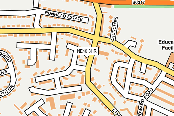 NE40 3HR map - OS OpenMap – Local (Ordnance Survey) NE40 3HR map - OS OpenMap – Local (Ordnance Survey)