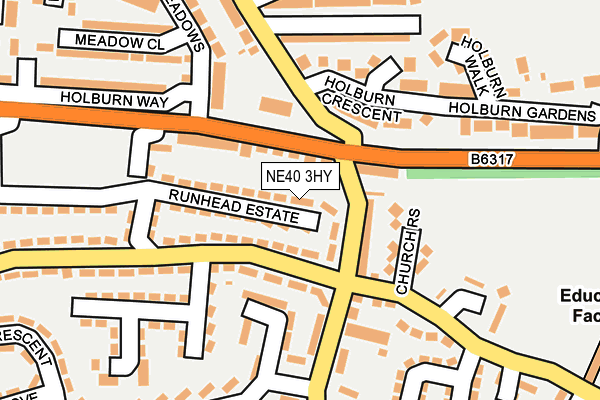NE40 3HY map - OS OpenMap – Local (Ordnance Survey) NE40 3HY map - OS OpenMap – Local (Ordnance Survey)