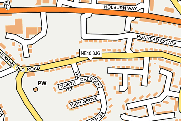 NE40 3JG map - OS OpenMap – Local (Ordnance Survey) NE40 3JG map - OS OpenMap – Local (Ordnance Survey)