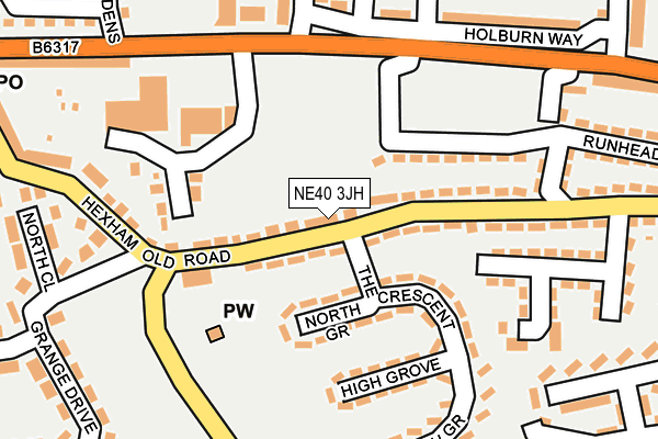NE40 3JH map - OS OpenMap – Local (Ordnance Survey) NE40 3JH map - OS OpenMap – Local (Ordnance Survey)