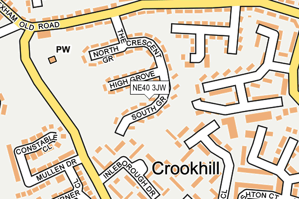 NE40 3JW map - OS OpenMap – Local (Ordnance Survey) NE40 3JW map - OS OpenMap – Local (Ordnance Survey)
