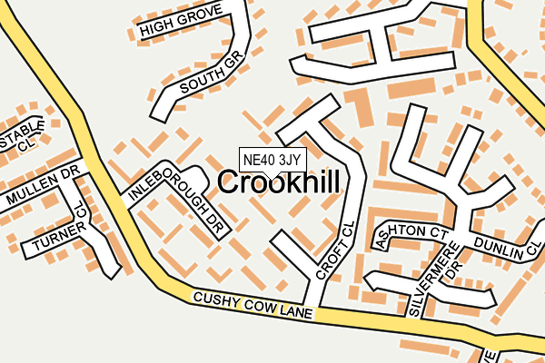 NE40 3JY map - OS OpenMap – Local (Ordnance Survey)