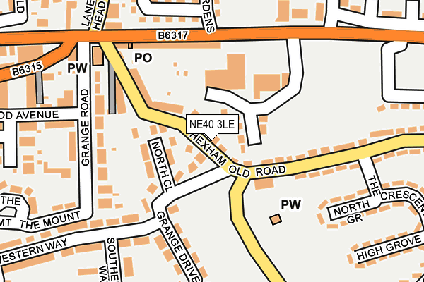 NE40 3LE map - OS OpenMap – Local (Ordnance Survey) NE40 3LE map - OS OpenMap – Local (Ordnance Survey)