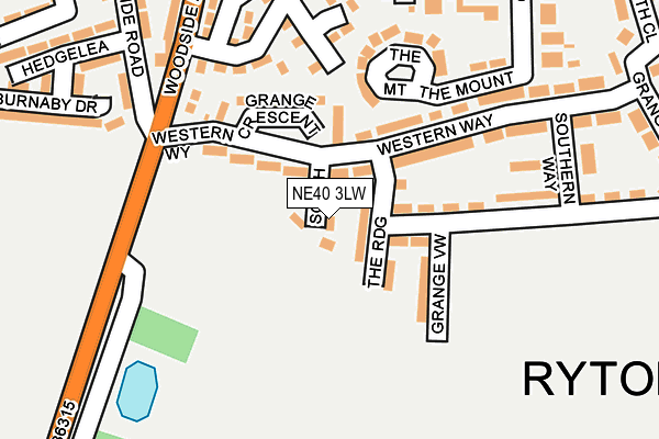 NE40 3LW map - OS OpenMap – Local (Ordnance Survey) NE40 3LW map - OS OpenMap – Local (Ordnance Survey)