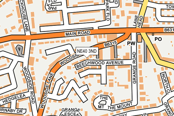 NE40 3ND map - OS OpenMap – Local (Ordnance Survey) NE40 3ND map - OS OpenMap – Local (Ordnance Survey)