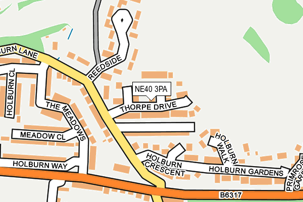 NE40 3PA map - OS OpenMap – Local (Ordnance Survey) NE40 3PA map - OS OpenMap – Local (Ordnance Survey)
