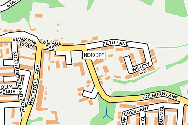 NE40 3PF map - OS OpenMap – Local (Ordnance Survey) NE40 3PF map - OS OpenMap – Local (Ordnance Survey)