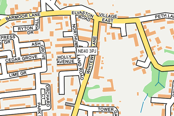 NE40 3PJ map - OS OpenMap – Local (Ordnance Survey) NE40 3PJ map - OS OpenMap – Local (Ordnance Survey)
