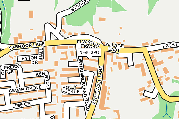 NE40 3PQ map - OS OpenMap – Local (Ordnance Survey) NE40 3PQ map - OS OpenMap – Local (Ordnance Survey)