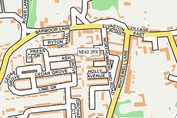 NE40 3PX map - OS OpenMap – Local (Ordnance Survey) NE40 3PX map - OS OpenMap – Local (Ordnance Survey)