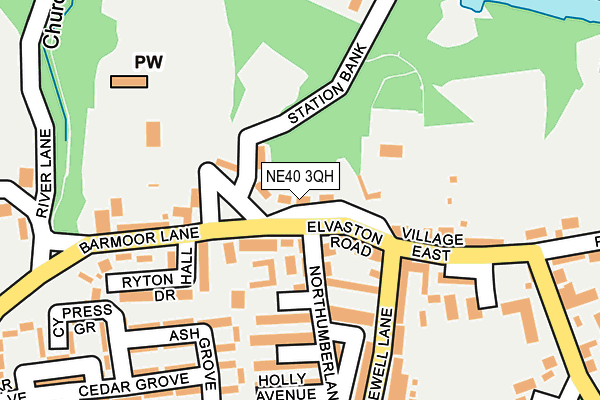 NE40 3QH map - OS OpenMap – Local (Ordnance Survey) NE40 3QH map - OS OpenMap – Local (Ordnance Survey)