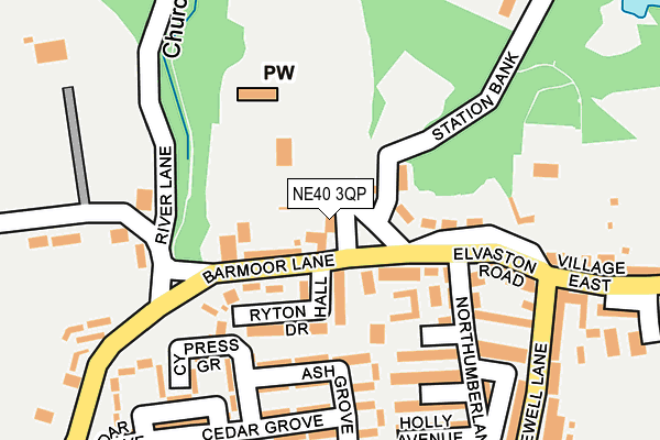 NE40 3QP map - OS OpenMap – Local (Ordnance Survey) NE40 3QP map - OS OpenMap – Local (Ordnance Survey)