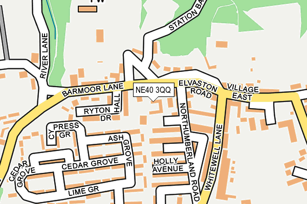 NE40 3QQ map - OS OpenMap – Local (Ordnance Survey) NE40 3QQ map - OS OpenMap – Local (Ordnance Survey)
