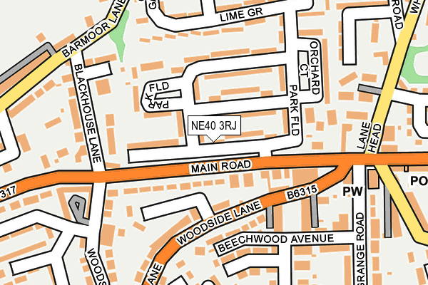 NE40 3RJ map - OS OpenMap – Local (Ordnance Survey) NE40 3RJ map - OS OpenMap – Local (Ordnance Survey)