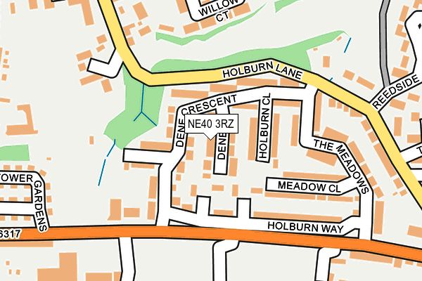 NE40 3RZ map - OS OpenMap – Local (Ordnance Survey) NE40 3RZ map - OS OpenMap – Local (Ordnance Survey)