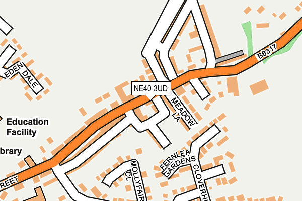 NE40 3UD map - OS OpenMap – Local (Ordnance Survey) NE40 3UD map - OS OpenMap – Local (Ordnance Survey)