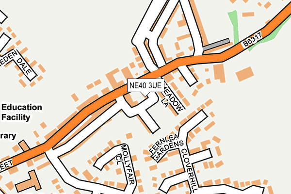 NE40 3UE map - OS OpenMap – Local (Ordnance Survey) NE40 3UE map - OS OpenMap – Local (Ordnance Survey)