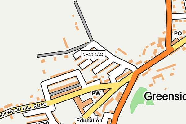 NE40 4AQ map - OS OpenMap – Local (Ordnance Survey) NE40 4AQ map - OS OpenMap – Local (Ordnance Survey)