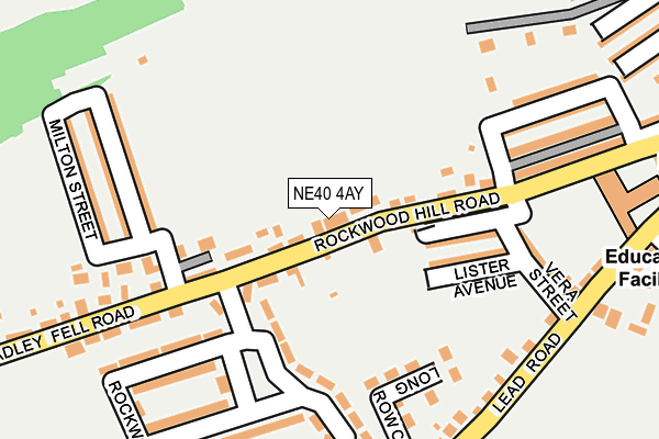 NE40 4AY map - OS OpenMap – Local (Ordnance Survey) NE40 4AY map - OS OpenMap – Local (Ordnance Survey)