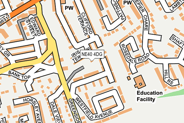 NE40 4DG map - OS OpenMap – Local (Ordnance Survey) NE40 4DG map - OS OpenMap – Local (Ordnance Survey)
