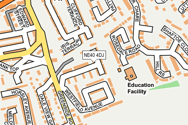 NE40 4DJ map - OS OpenMap – Local (Ordnance Survey) NE40 4DJ map - OS OpenMap – Local (Ordnance Survey)