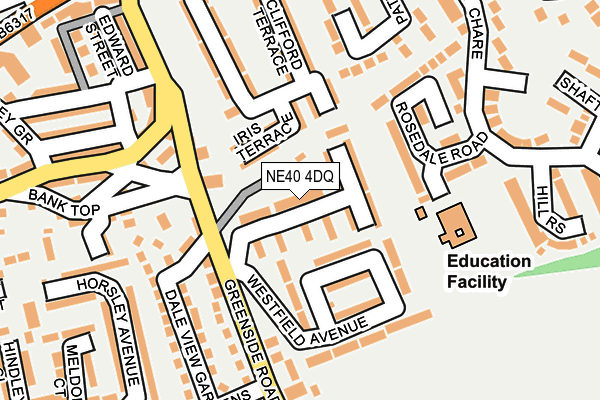 NE40 4DQ map - OS OpenMap – Local (Ordnance Survey) NE40 4DQ map - OS OpenMap – Local (Ordnance Survey)