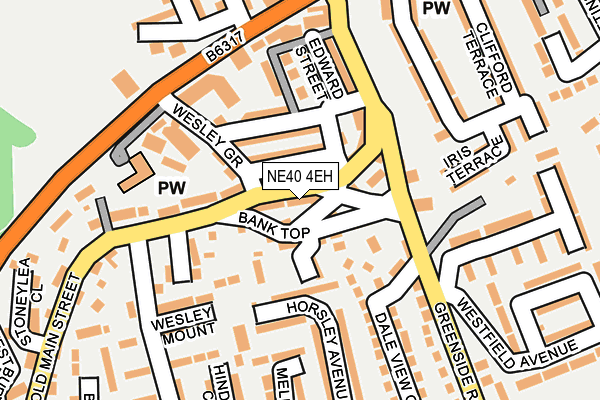 NE40 4EH map - OS OpenMap – Local (Ordnance Survey) NE40 4EH map - OS OpenMap – Local (Ordnance Survey)