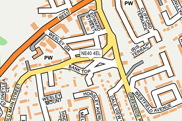 NE40 4EL map - OS OpenMap – Local (Ordnance Survey) NE40 4EL map - OS OpenMap – Local (Ordnance Survey)