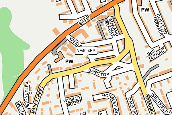 NE40 4EP map - OS OpenMap – Local (Ordnance Survey) NE40 4EP map - OS OpenMap – Local (Ordnance Survey)