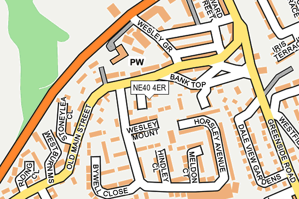 NE40 4ER map - OS OpenMap – Local (Ordnance Survey) NE40 4ER map - OS OpenMap – Local (Ordnance Survey)