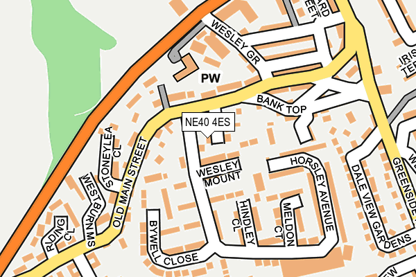 NE40 4ES map - OS OpenMap – Local (Ordnance Survey) NE40 4ES map - OS OpenMap – Local (Ordnance Survey)