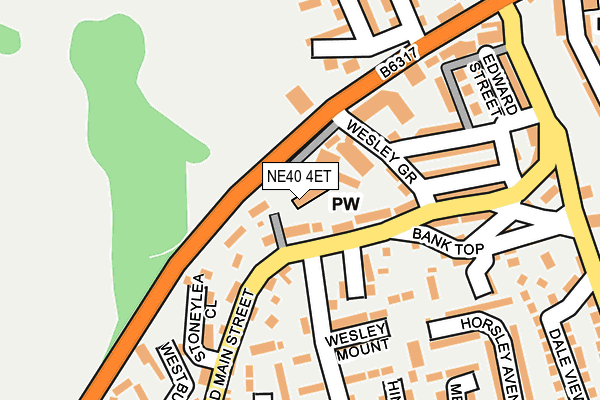 NE40 4ET map - OS OpenMap – Local (Ordnance Survey) NE40 4ET map - OS OpenMap – Local (Ordnance Survey)