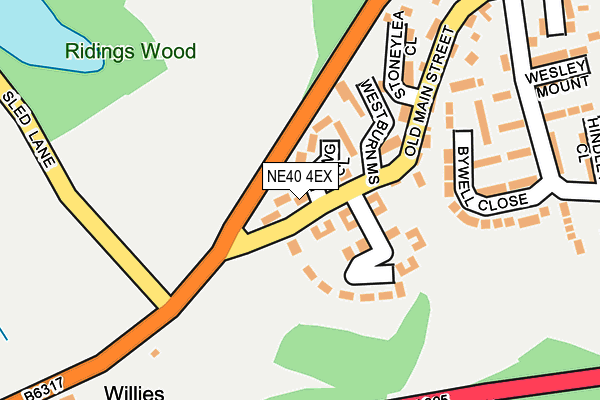 NE40 4EX map - OS OpenMap – Local (Ordnance Survey) NE40 4EX map - OS OpenMap – Local (Ordnance Survey)