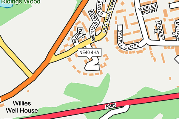 NE40 4HA map - OS OpenMap – Local (Ordnance Survey) NE40 4HA map - OS OpenMap – Local (Ordnance Survey)
