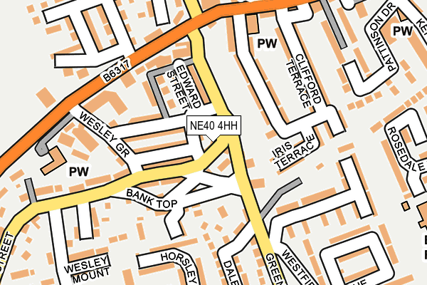 NE40 4HH map - OS OpenMap – Local (Ordnance Survey) NE40 4HH map - OS OpenMap – Local (Ordnance Survey)
