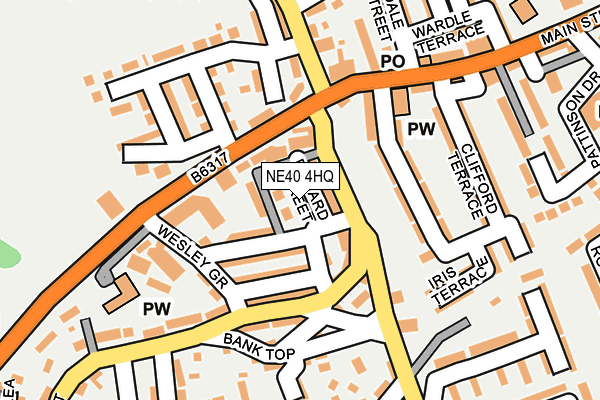 NE40 4HQ map - OS OpenMap – Local (Ordnance Survey) NE40 4HQ map - OS OpenMap – Local (Ordnance Survey)