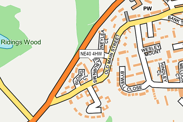 NE40 4HW map - OS OpenMap – Local (Ordnance Survey) NE40 4HW map - OS OpenMap – Local (Ordnance Survey)