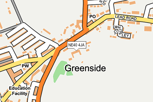 NE40 4JA map - OS OpenMap – Local (Ordnance Survey)