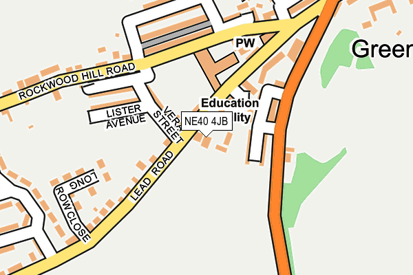 NE40 4JB map - OS OpenMap – Local (Ordnance Survey) NE40 4JB map - OS OpenMap – Local (Ordnance Survey)