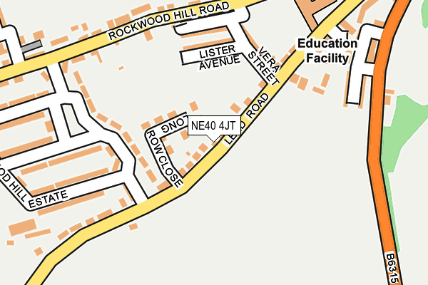 NE40 4JT map - OS OpenMap – Local (Ordnance Survey) NE40 4JT map - OS OpenMap – Local (Ordnance Survey)