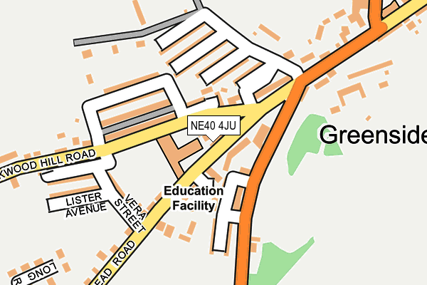 NE40 4JU map - OS OpenMap – Local (Ordnance Survey) NE40 4JU map - OS OpenMap – Local (Ordnance Survey)
