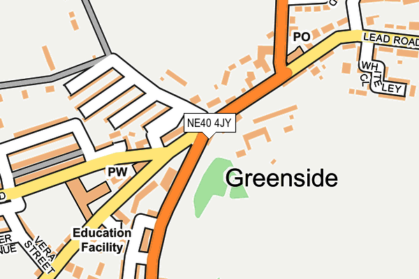 NE40 4JY map - OS OpenMap – Local (Ordnance Survey) NE40 4JY map - OS OpenMap – Local (Ordnance Survey)