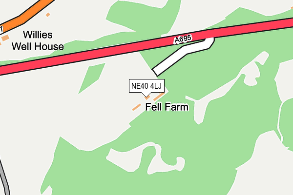 NE40 4LJ map - OS OpenMap – Local (Ordnance Survey)