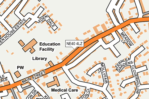 NE40 4LZ map - OS OpenMap – Local (Ordnance Survey) NE40 4LZ map - OS OpenMap – Local (Ordnance Survey)