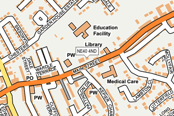 NE40 4ND map - OS OpenMap – Local (Ordnance Survey) NE40 4ND map - OS OpenMap – Local (Ordnance Survey)