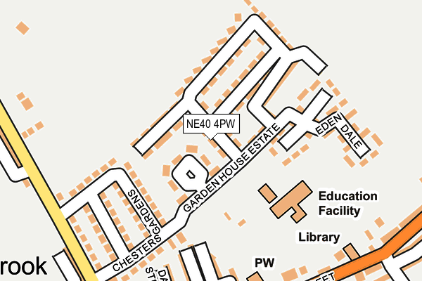NE40 4PW map - OS OpenMap – Local (Ordnance Survey) NE40 4PW map - OS OpenMap – Local (Ordnance Survey)